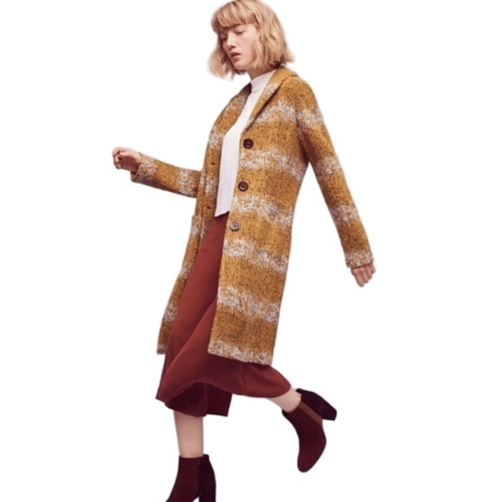Anthropologie Size M Harvest Sweater Coat Tabitha NWT Vintage Style Stripes